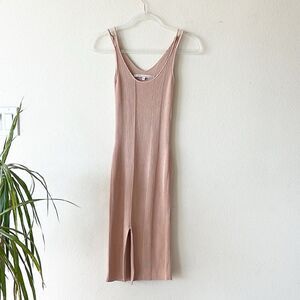 RACHEL Rachel Roy Dusty Pink Knit Midi Dress